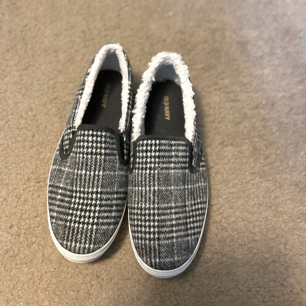 Comfy, plaid canvas shoes from Old Navy.